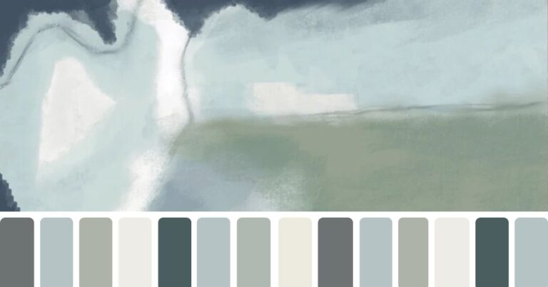 Coastal wall decor inspiration with a calming palette of soft greens, blues, and neutrals—perfect for creating a serene and cohesive home design