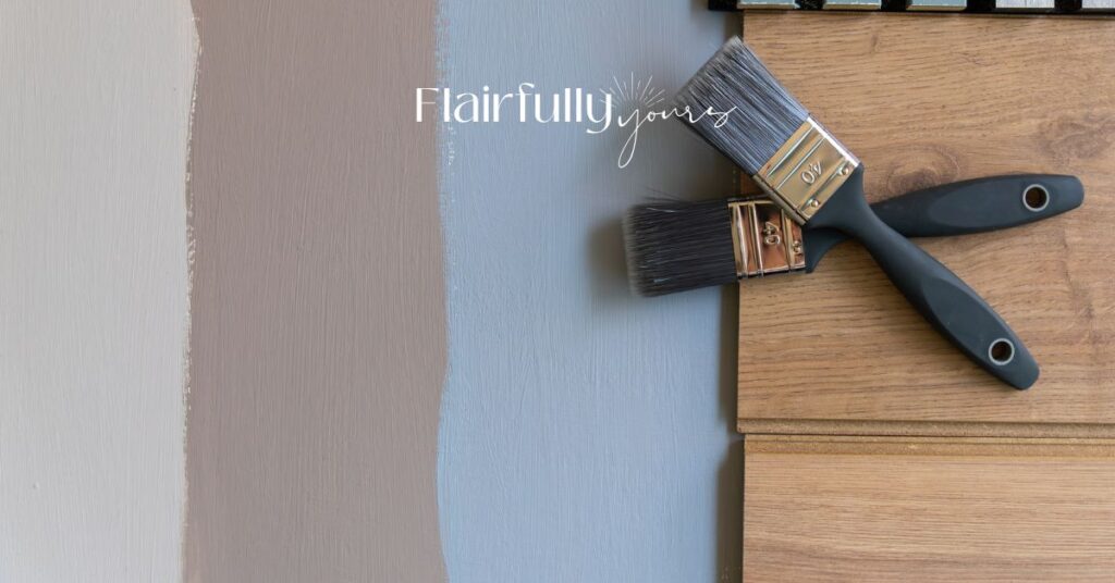 Painted trim color samples showcasing different hues for interior design.